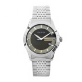 Men's Timeless Watch with Brown Dial and Stainless Steel Bracelet