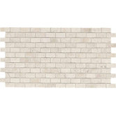 Costa Rei 2" x 1" Brick Joint Mosaic Tile in Pietra Bianco