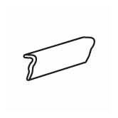 Pozzalo 2" x 6" Counter Rail in Coastal Beige