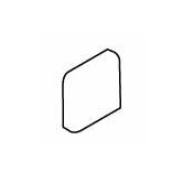 Pozzalo 2" x 2" Radius Bullnose Corner in Sail White