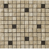 1" x 1" Travertine Split Face Mosaic in Element Beige