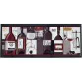 Wine Bottles Wall Art with Pegs - 10.25" x 25"