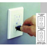Safe Plate Electrical Outlet Cover in White