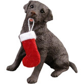 Chocolate Labrador Retriever Christmas Ornament