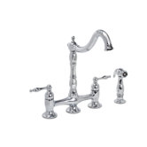 Charlestown Two Handle Widespread Bridge Faucet with Matching Spray
