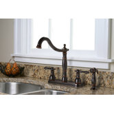 Charlestown Two Handle Kitchen Faucet with Matching Side Spray