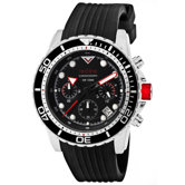 Men's Piston Chronograph Silicone Round Watch