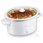 8 Quart Oval Slow Cooker in White
