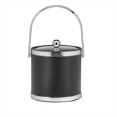 Sophisticates 3 Qt Ice Bucket with Track Handle in Black