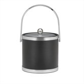 Sophisticates 9" Ice Bucket with Track Handle in Black