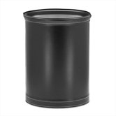 Stitched Waste Basket in Black