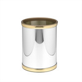 Mylar Round 10" Waste Basket in Polished Chrome