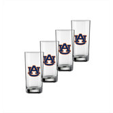 Collegiate 16 Oz Auburn Glass (Set of 4)