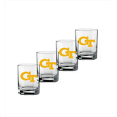Collegiate Georgia Tech 14 Oz Glass (Set of 4)