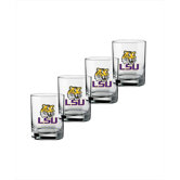 Collegiate LSU 14 Oz Glass (Set of 4)