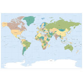 Komar World Map Wall Mural