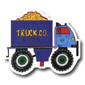Dump Truck Drawer Knob in Blue