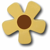 Pastel Yellow Daisy with Chocolate Center Drawer Knob