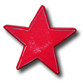 Star Drawer Knob in Distressed Red