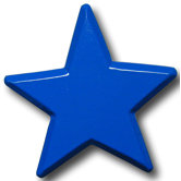 Star Drawer Knob in Primary Blue