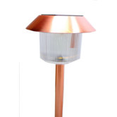 Solar Power Belmont Path Light in Copper (Set of 12)