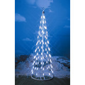 49" String Light Christmas Cone Tree in White