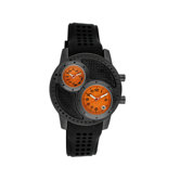 Octane Men's Watch with Black Case and Orange Dial