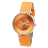 Cielo Ladies Watch with Orange Leather Band