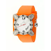 Deepest Lady Ladies Watch in Orange with Silver Bezel