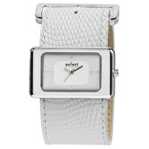 Stone Ladies Watch with White Band