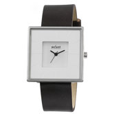 Hope Leather Square-Shaped Case Men's Watch with Dark Brown Band