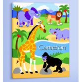 Wild Animals Personalized Canvas Art