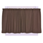 Tremblay / Tyvek Diamond Tailored Tier Curtains in Brown