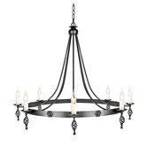 Kronleuchter 8-flammig "Belfry" in Schwarz
