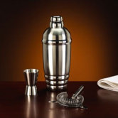 Tuscany Classics Shaker with Strainer & Jigger