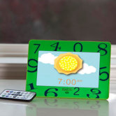 Photo Clock in Green Numbers