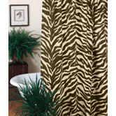 Brown Zebra Shower Curtain