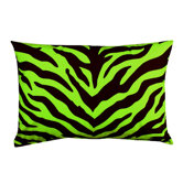 Lime Zebra Oblong Pillow