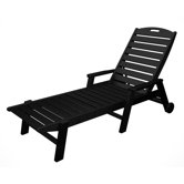 Nautical Wheel Chaise Lounge with Arms