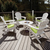 Trex Outdoor Cape Cod 5 Piece Adirondack Conversation Group with Cushion