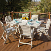Trex Outdoor Yacht Club 7 Piece Dining Set with Cushion
