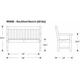 Rockford Plastic Garden Bench