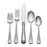 Old French 5 Piece Flatware Set with Pasta Server