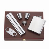 That's Entertainment 5 Piece Flask/Cigar Set