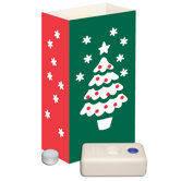 Christmas Tree Candle Luminaria Kit (Set of 12)