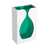 9.75" Glass Vase with White Wooden Case