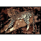 African Adventure Leopard on Tree 3 Novelty Rug
