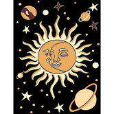 African Adventure Sun-Moon Novelty Rug