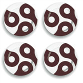 Brown Links Salad Plate Set