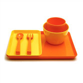 Melamine Snack Set in Yellow/Orange